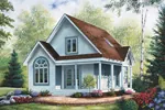 Vacation House Plan Front Image - Milford Cove Cottage Home 032D-0554 - Shop House Plans and More