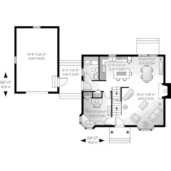 Country House Plan First Floor - Blue Bell Country Home 032D-0555 - Search House Plans and More