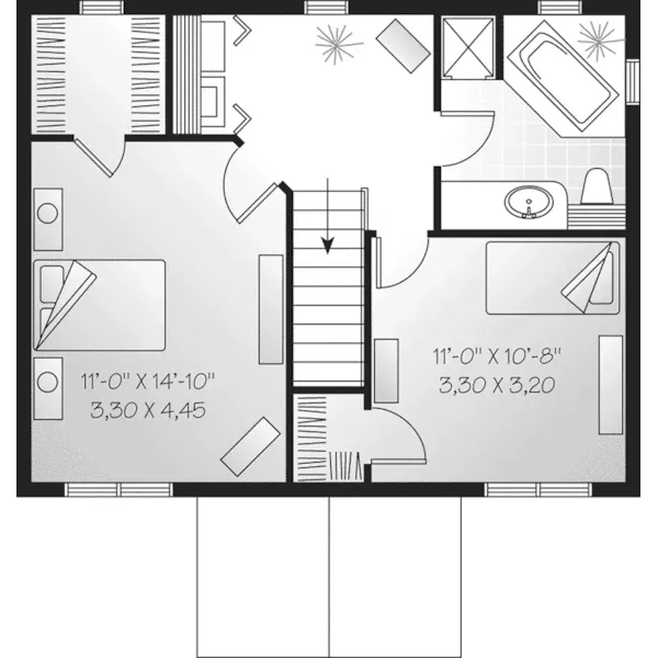 Country House Plan Second Floor - Pomeroy Colonial Home 032D-0561 - Shop House Plans and More