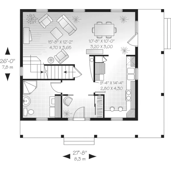 Traditional House Plan First Floor - Landisville Southern Home 032D-0563 - Shop House Plans and More