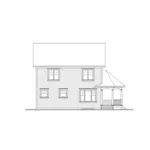 Modern House Plan Rear Elevation - Geigertown Farmhouse 032D-0566 - Search House Plans and More