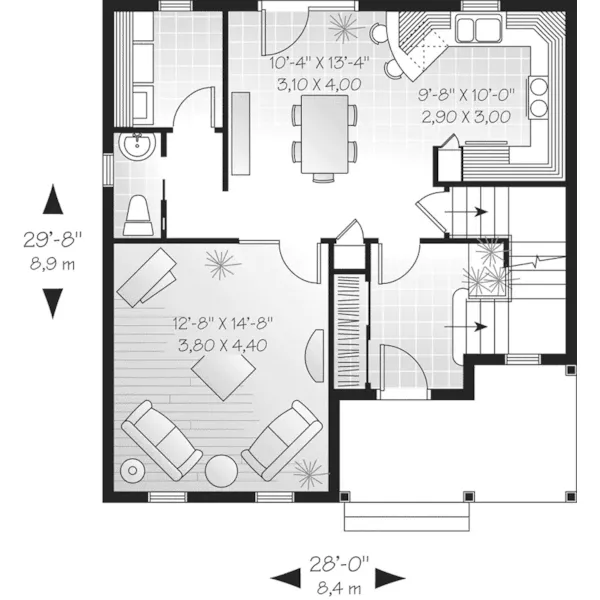 Country House Plan First Floor - Hunter Colonial Country Home 032D-0567 - Search House Plans and More