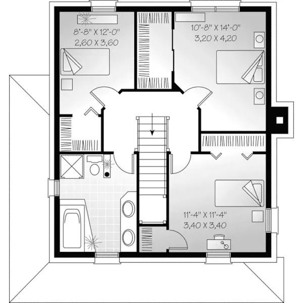 Colonial House Plan Second Floor - Hopkins Hollow Farmhouse 032D-0568 - Search House Plans and More