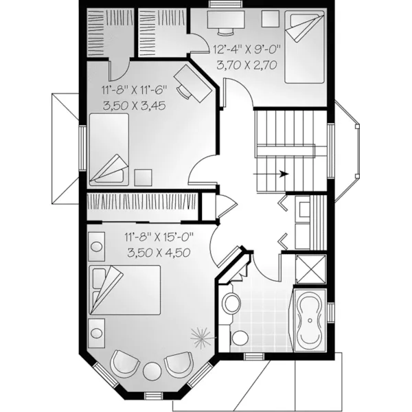 Country House Plan Second Floor - Stanwick Country Victorian Home 032D-0569 - Shop House Plans and More