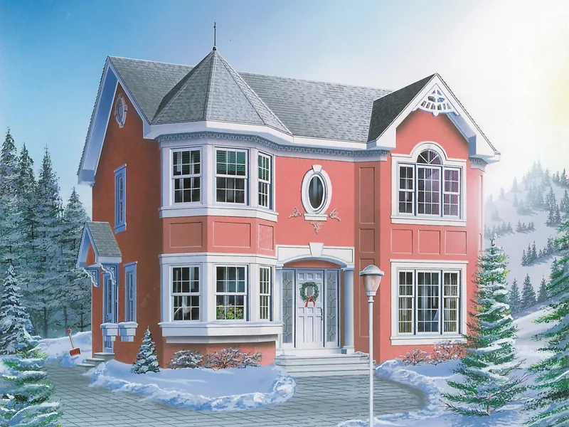 Tudor House Plan Front Image - Cornwell Victorian Home 032D-0570 - Search House Plans and More
