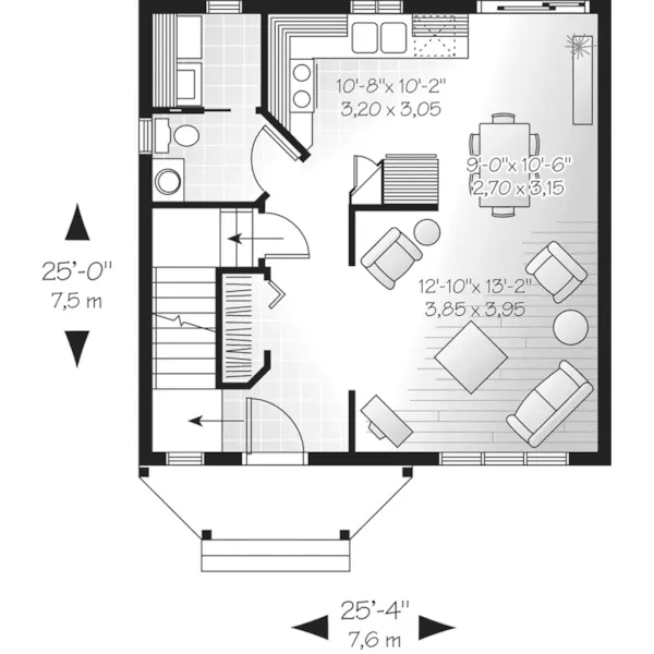 Neoclassical House Plan First Floor - Palmyra Creek Southern Home 032D-0572 - Shop House Plans and More