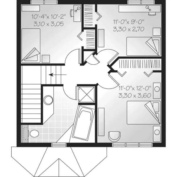 Neoclassical House Plan Second Floor - Palmyra Creek Southern Home 032D-0572 - Shop House Plans and More