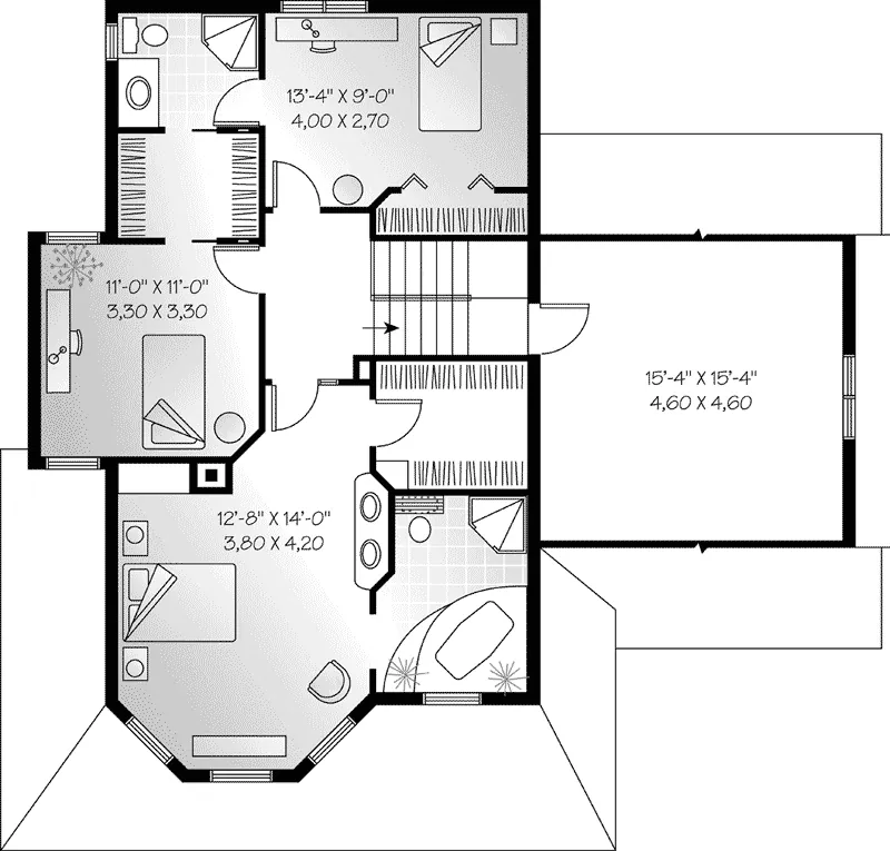 Country House Plan Second Floor - Cromwell Farm Two-Story Home 032D-0573 - Search House Plans and More