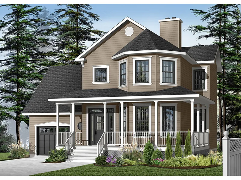 Modern House Plan Front Photo 01 - Cromwell Farm Two-Story Home 032D-0573 - Search House Plans and More