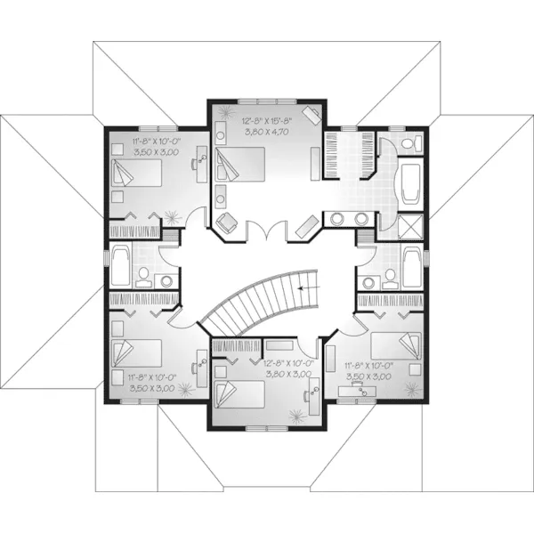 Sunbelt House Plan Second Floor - Fisher Island Luxury Home 032D-0576 - Search House Plans and More