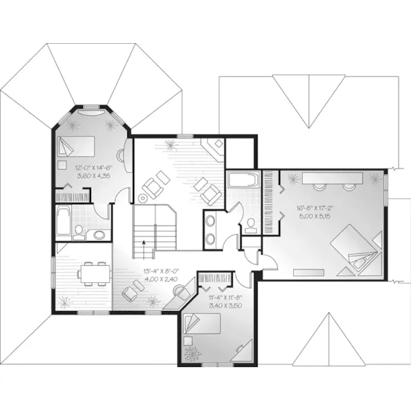 Southern House Plan Second Floor - Milbourne Country Farmhouse 032D-0578 - Shop House Plans and More