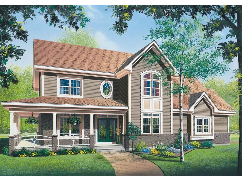 Traditional House Plan Front Image - Milbourne Country Farmhouse 032D-0578 - Shop House Plans and More
