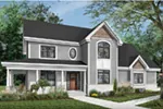 Traditional House Plan Front Photo 01 - Milbourne Country Farmhouse 032D-0578 - Shop House Plans and More