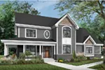 Traditional House Plan Front Photo 02 - Milbourne Country Farmhouse 032D-0578 - Shop House Plans and More