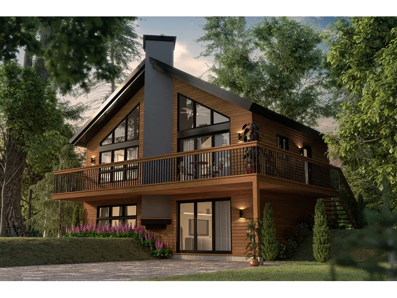 Cabin & Cottage House Plan Front Photo 01 - Bryn Crest Rustic A-Frame Home 032D-0579 - Search House Plans and More