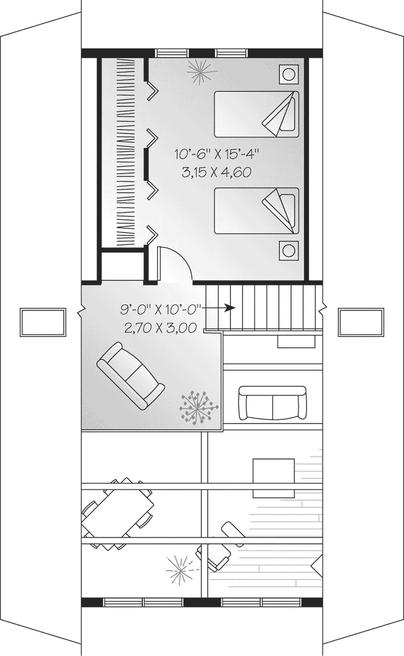 Vacation House Plan Second Floor - Pennwyne A-Frame Home 032D-0582 - Shop House Plans and More