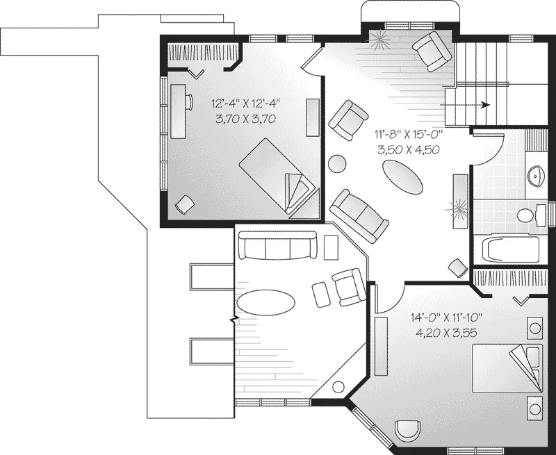 Bungalow House Plan Second Floor - Gladwyne Waterfront Home 032D-0583 - Search House Plans and More