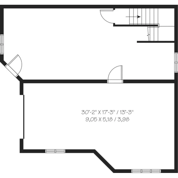 Southern House Plan Lower Level Floor - Gladwyne Waterfront Home 032D-0583 - Search House Plans and More