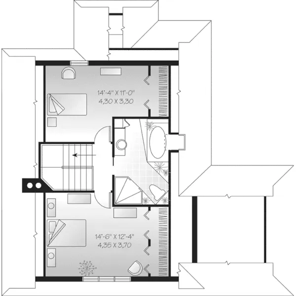 Traditional House Plan Second Floor - Bridesburg Country Home 032D-0585 - Search House Plans and More