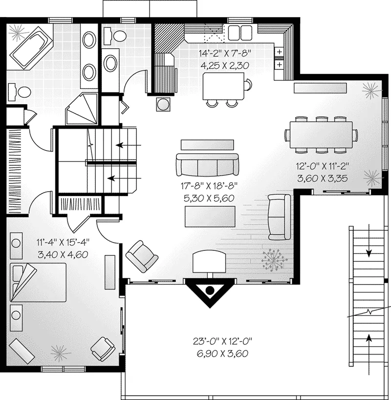Traditional House Plan Optional Floor Plan - Aramingo Beach Coastal Home 032D-0587 - Search House Plans and More