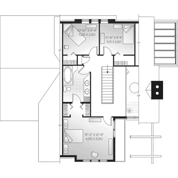 Southern House Plan Second Floor - Hainesport Modern Home 032D-0589 - Search House Plans and More