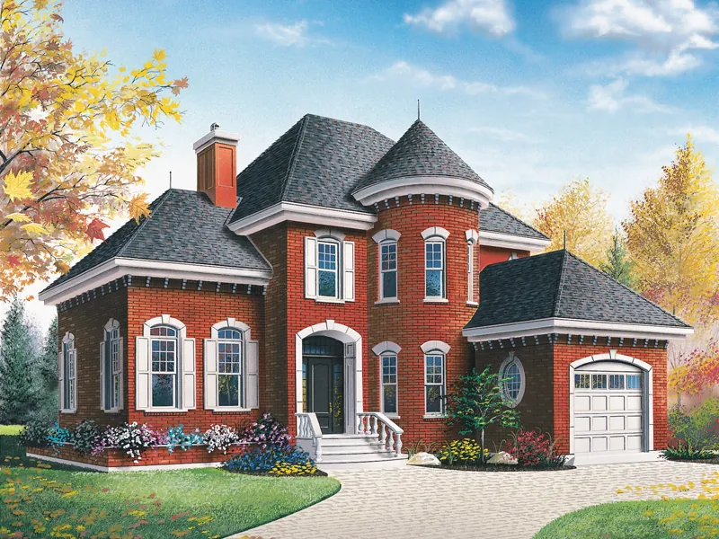 European House Plan Front Image - Atwater Victorian Style Home 032D-0595 - Search House Plans and More