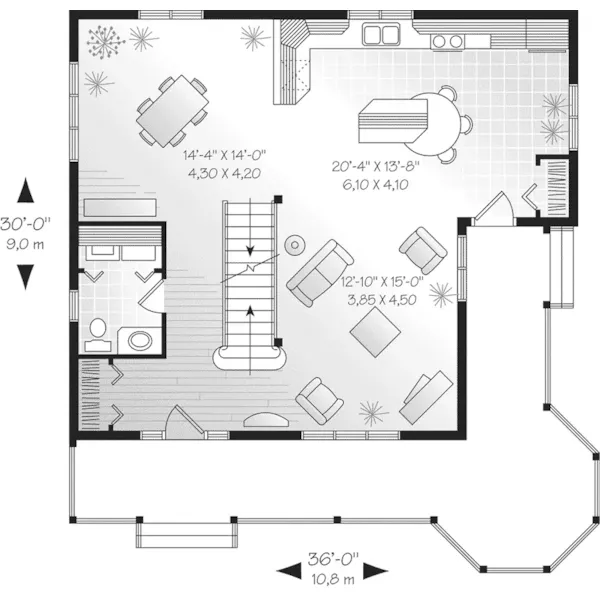 Country House Plan First Floor - Moravian Victorian Home 032D-0598 - Shop House Plans and More