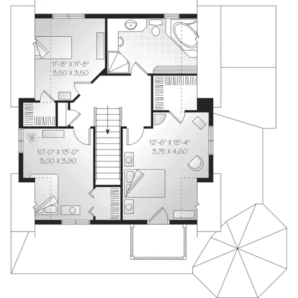 Country House Plan Second Floor - Moravian Victorian Home 032D-0598 - Shop House Plans and More