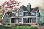 Southern House Plan Front Photo 01 - Manning Country Farmhouse 032D-0599 - Shop House Plans and More