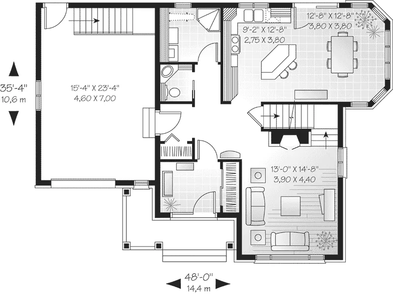 First Floor - Sherwyn European Home 032D-0601 - Shop House Plans and More