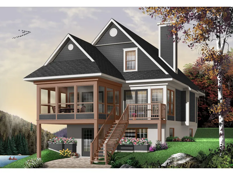 Traditional House Plan Front Photo 02 - Greenoaks Lake Home 032D-0602 - Search House Plans and More