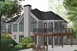 Lake House Plan Front Photo 01 - Swissvale Mountain Home 032D-0605 - Shop House Plans and More