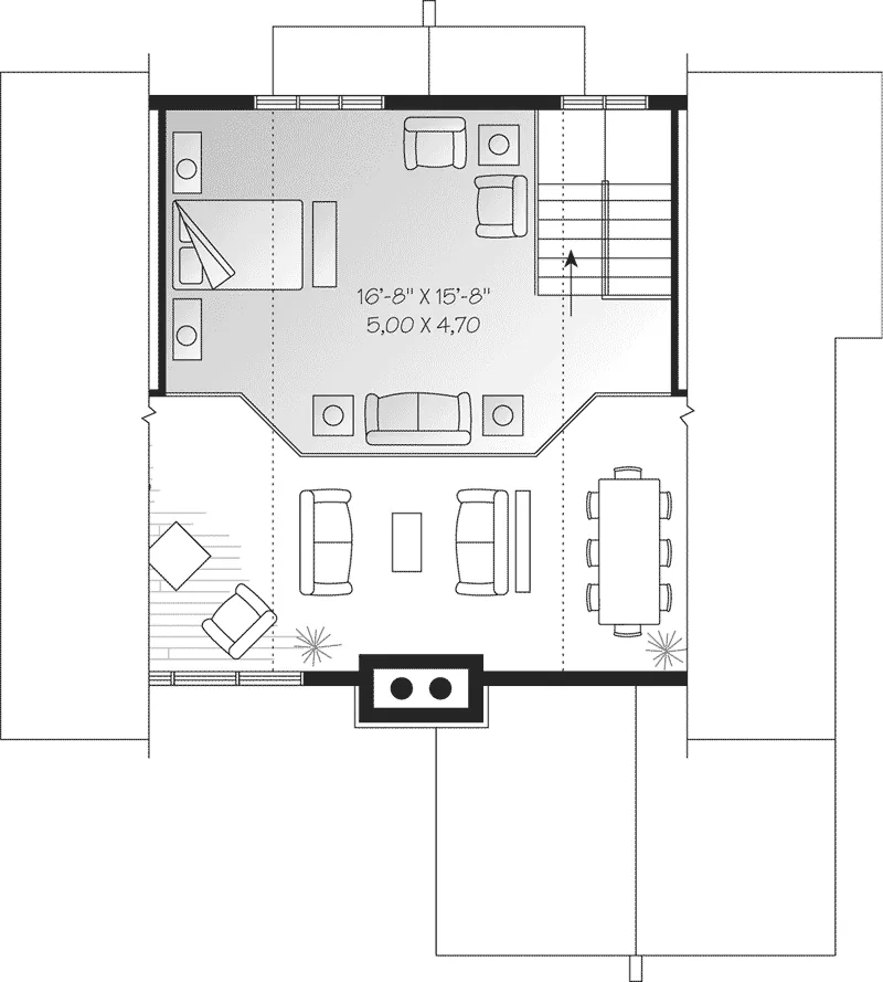 Waterfront House Plan Second Floor - Adeline Place A-Frame Home 032D-0606 - Search House Plans and More