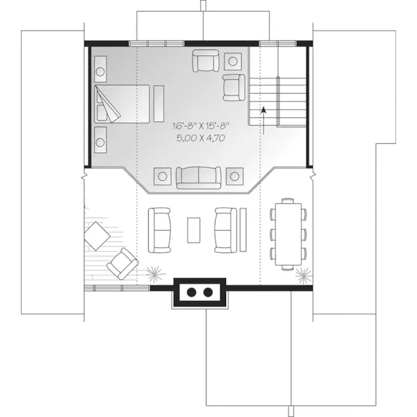 Modern House Plan Second Floor - Adeline Place A-Frame Home 032D-0606 - Search House Plans and More