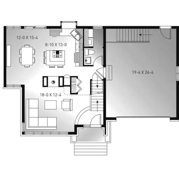 Modern House Plan First Floor - Arborfield Traditional Home 032D-0620 - Search House Plans and More