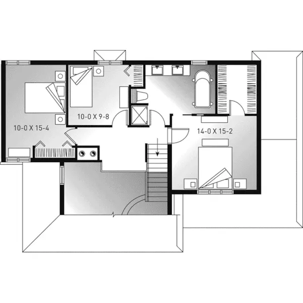 Modern House Plan Second Floor - Arborfield Traditional Home 032D-0620 - Search House Plans and More