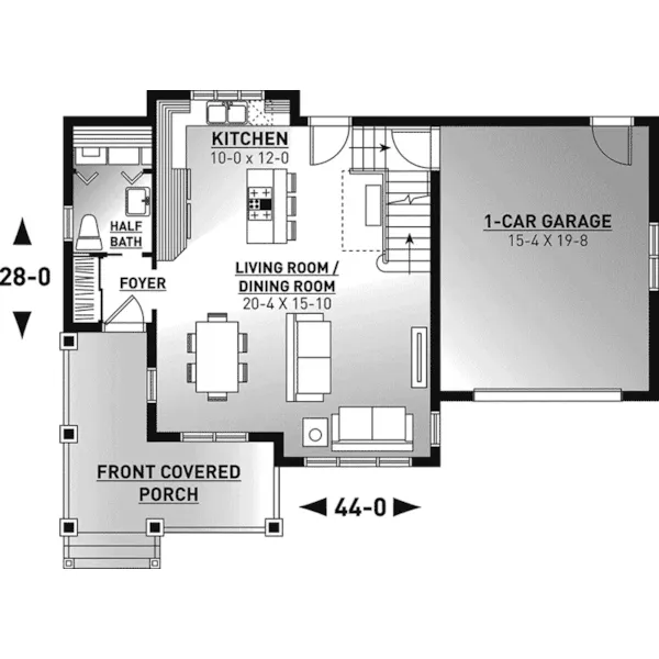 Country House Plan First Floor - Casey Farm Country Home 032D-0621 - Search House Plans and More