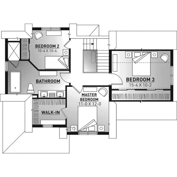 Country House Plan Second Floor - Casey Farm Country Home 032D-0621 - Search House Plans and More