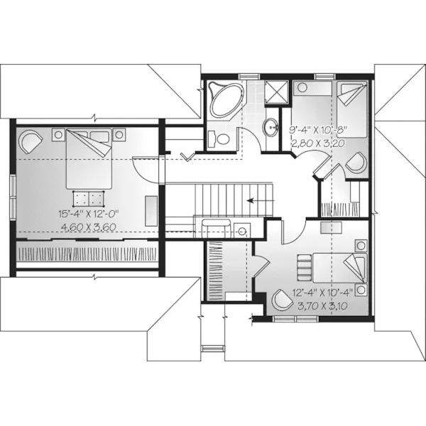 Traditional House Plan Second Floor - Highmore Country Home 032D-0622 - Search House Plans and More