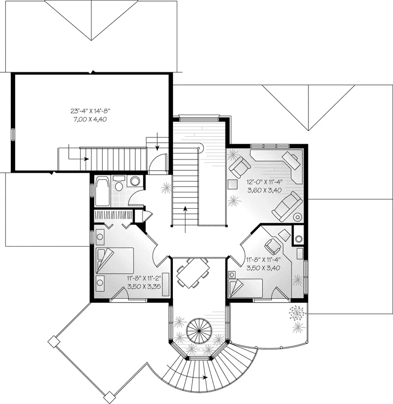 Waterfront House Plan Second Floor - Gettysberg Waterfront Home 032D-0623 - Search House Plans and More