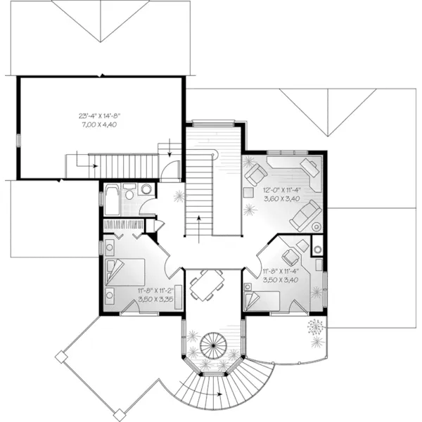 Country House Plan Second Floor - Gettysberg Waterfront Home 032D-0623 - Search House Plans and More