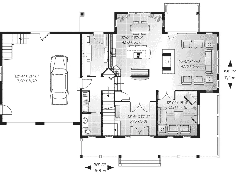 Country House Plan First Floor - Britton Farm Country Home 032D-0625 - Search House Plans and More
