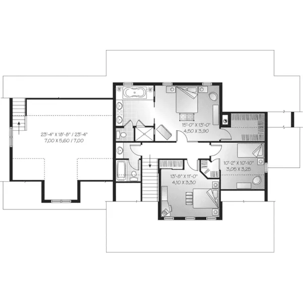 Colonial House Plan Second Floor - Britton Farm Country Home 032D-0625 - Search House Plans and More