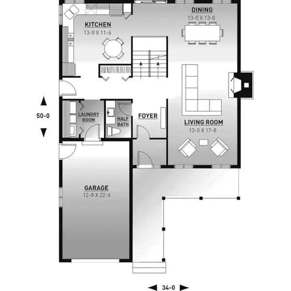 Country House Plan First Floor - Roslyn Country Home 032D-0626 - Shop House Plans and More