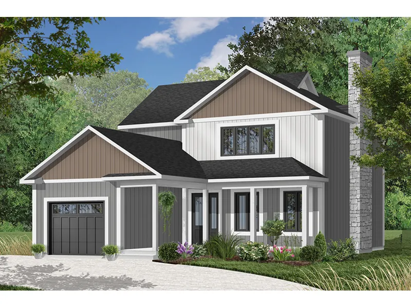 Traditional House Plan Front Photo 01 - Roslyn Country Home 032D-0626 - Shop House Plans and More