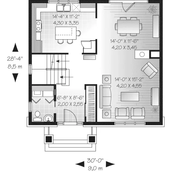 Colonial House Plan First Floor - Missionridge Craftsman Home 032D-0628 - Shop House Plans and More