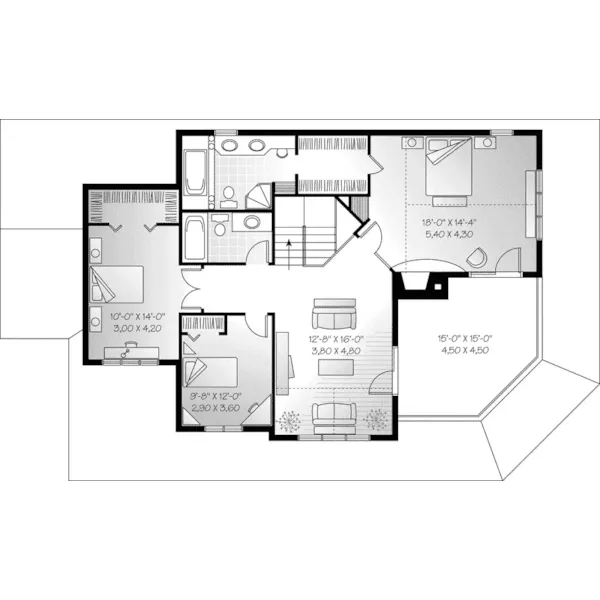 Southern House Plan Second Floor - Bancroft Farm Country Home 032D-0632 - Search House Plans and More