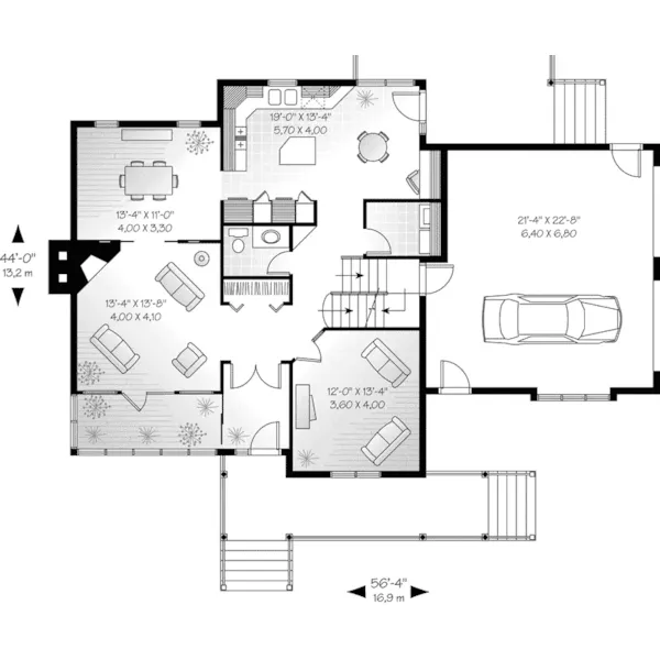 Farmhouse Plan First Floor - Canova Traditional Farmhouse 032D-0633 - Search House Plans and More