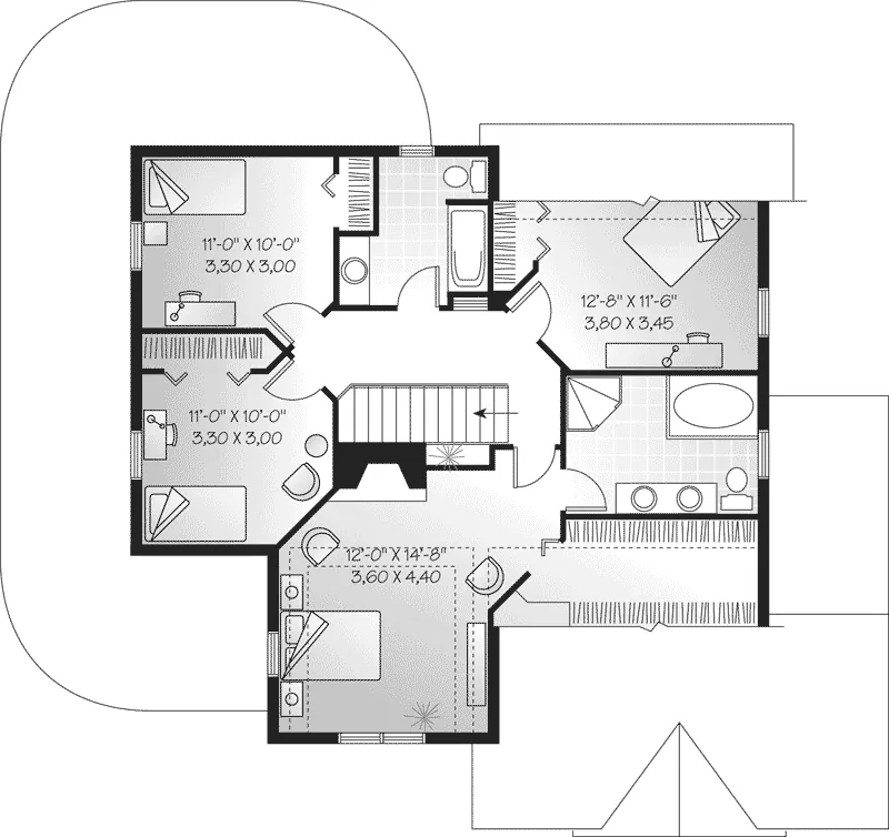 Southern House Plan Second Floor - Stockholm Country Home 032D-0637 - Shop House Plans and More