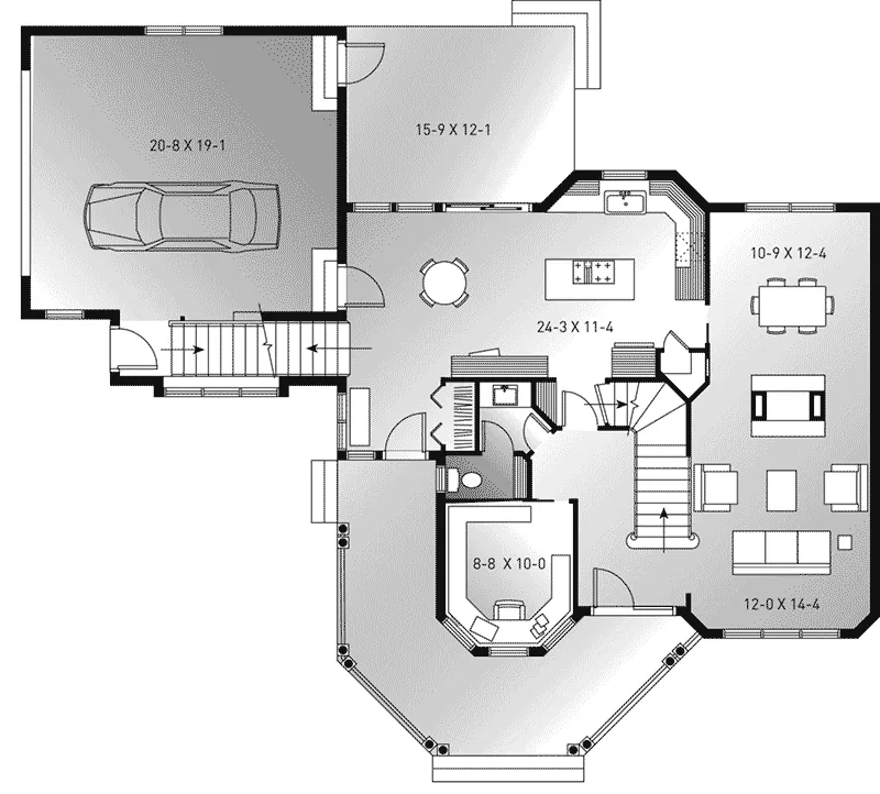 Farmhouse Plan First Floor - Hereford Country Victorian Home 032D-0638 - Search House Plans and More
